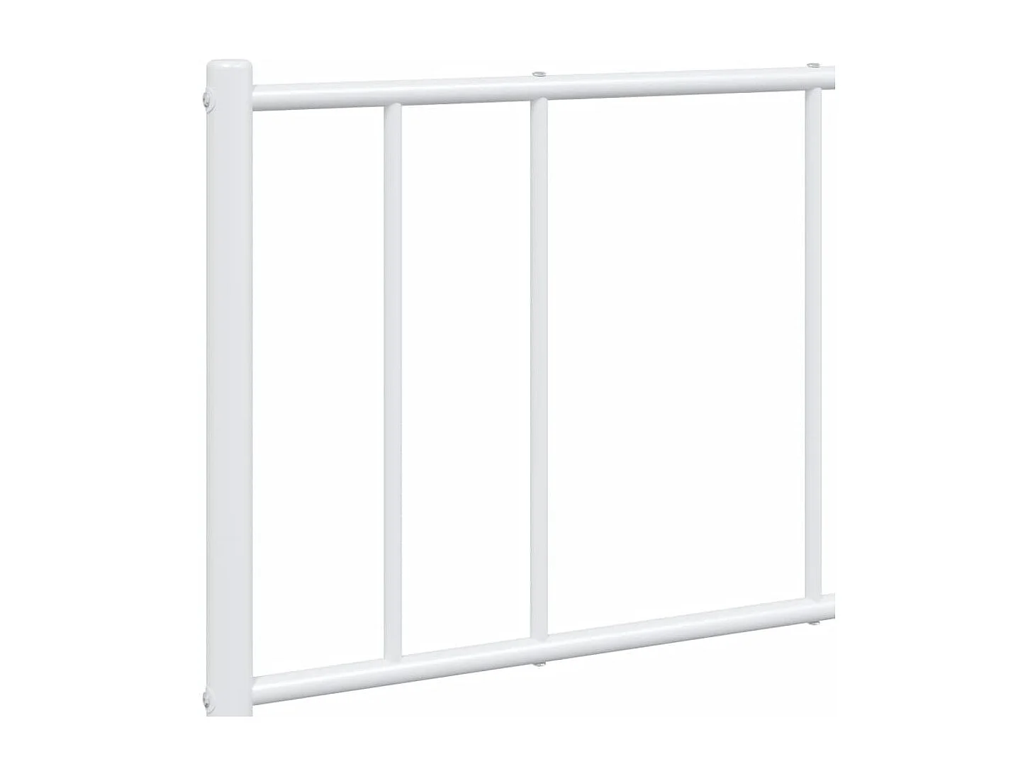 Cadre de lit métal avec tête de lit-pied de lit blanc 135x190
