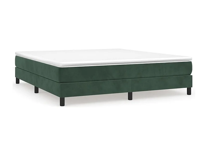 Sommier à lattes de lit et matelas Vert foncé 160x200 Velours