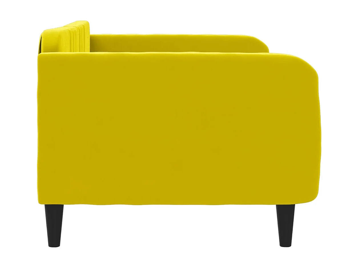 Lit de repos jaune 100x200 velours