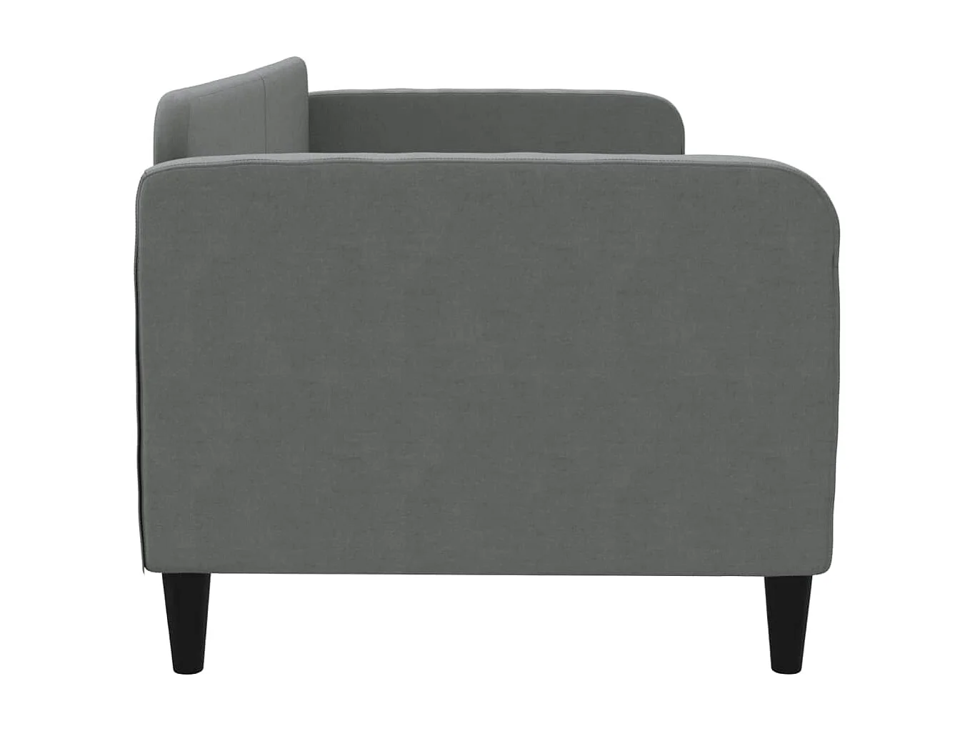 Lit de repos gris foncé 80x200 tissu