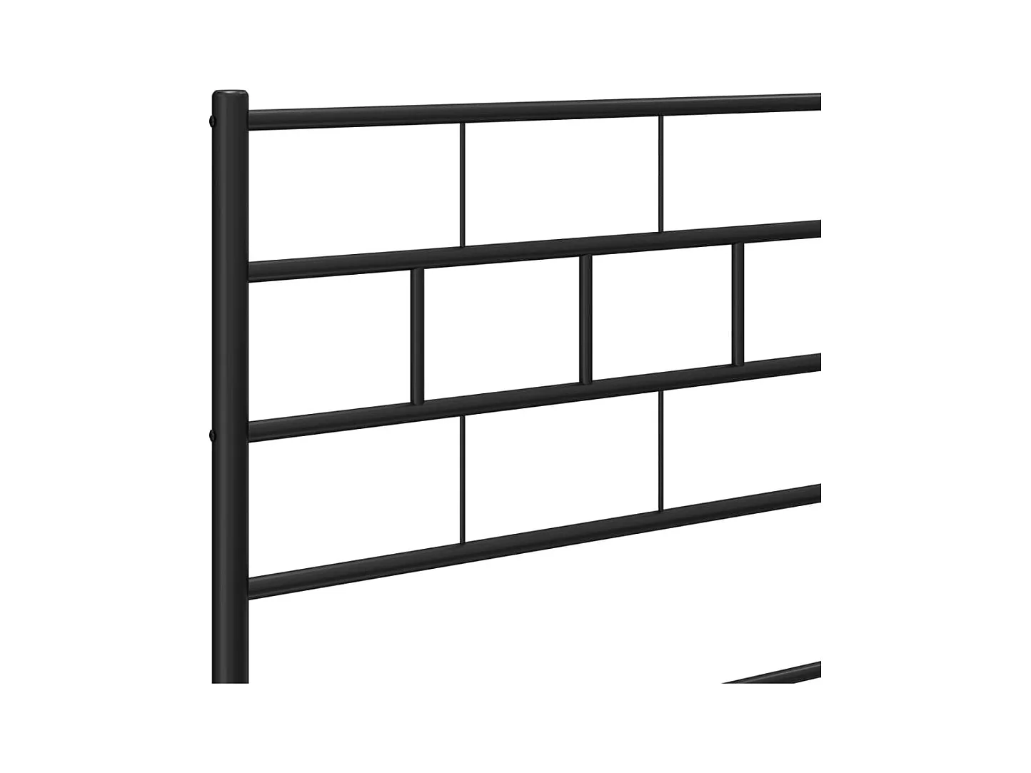 vidaXL Estructura de cama cabecero y estribo metal negro 140x200 cm