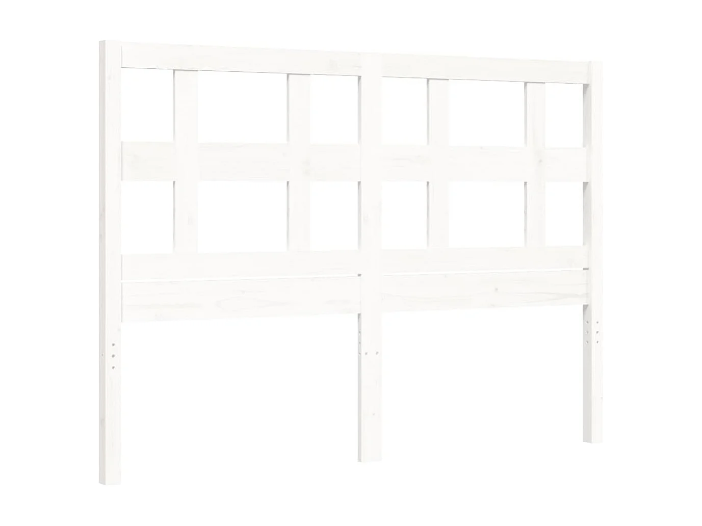 Cadre de lit avec tête de lit blanc 140x190 bois massif
