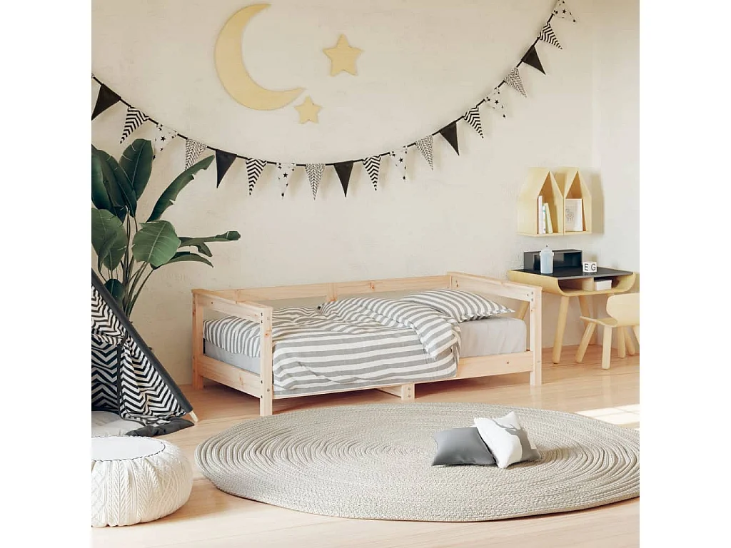 Cadre de lit pour enfant 70x140 bois de pin massif