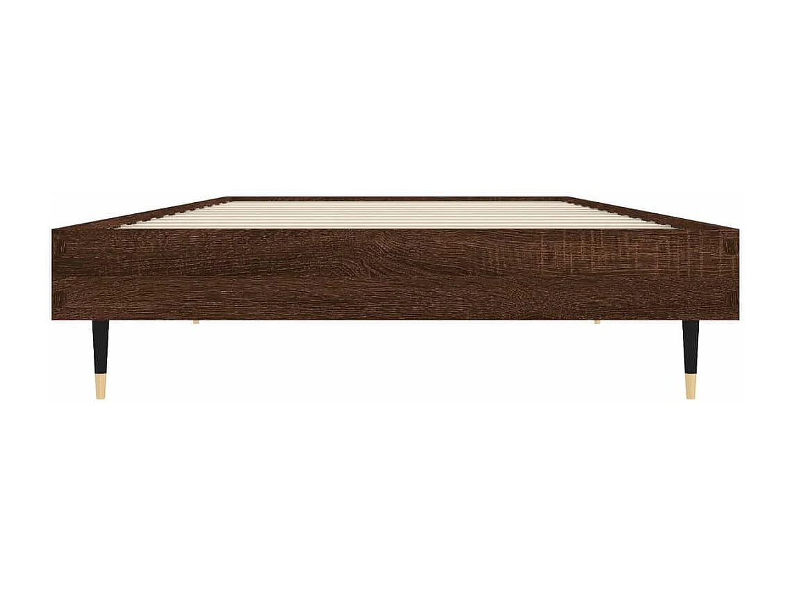 Cadre de lit chêne marron 75x190 bois d'ingénierie