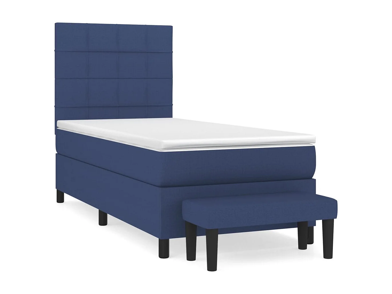 Sommier à lattes de lit avec matelas Bleu 80x200 Tissu