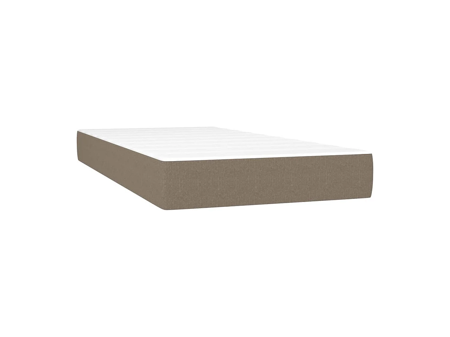 Sommier à lattes de lit et matelas et LED Taupe 100x200 Tissu