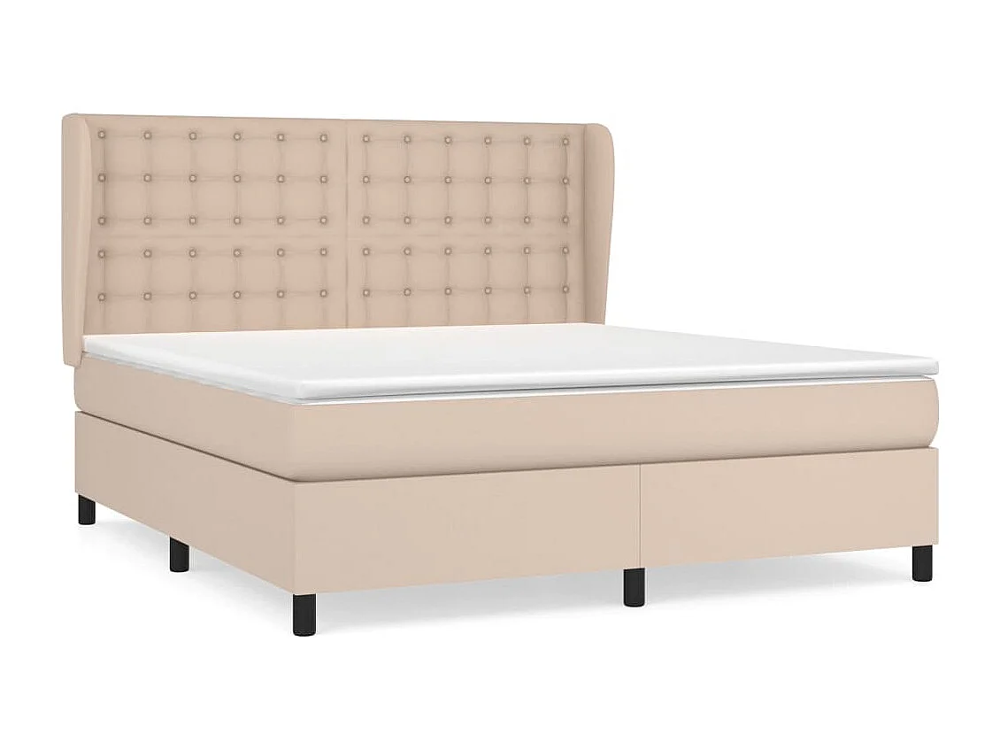 Sommier à lattes de lit avec matelas Cappuccino 180x200