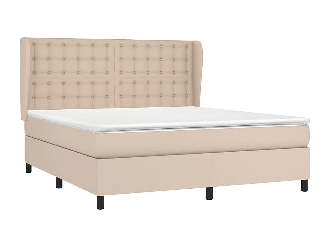 Sommier à lattes de lit avec matelas Cappuccino 180x200