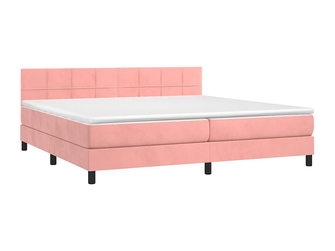Sommier à lattes de lit avec matelas Rose 200x200 Velours