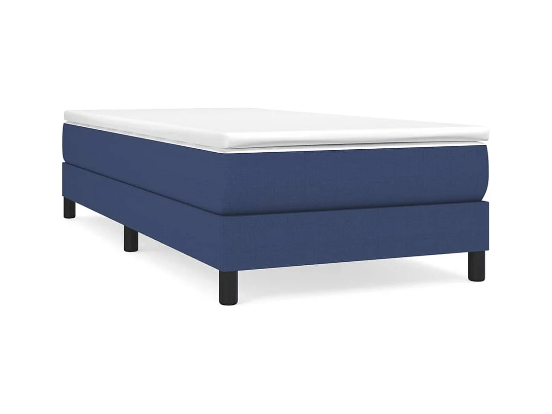 Sommier à lattes de lit avec matelas Bleu 90x190 Tissu