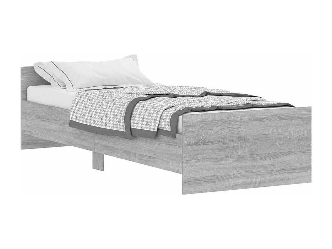 Cadre de lit sonoma gris 75x190 petit simple bois ingénierie