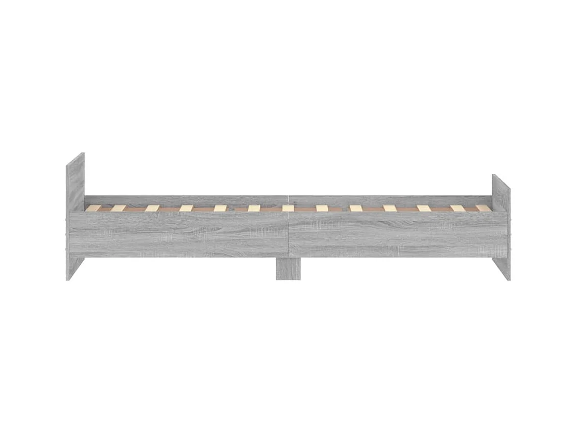 Cadre de lit sonoma gris 75x190 petit simple bois ingénierie