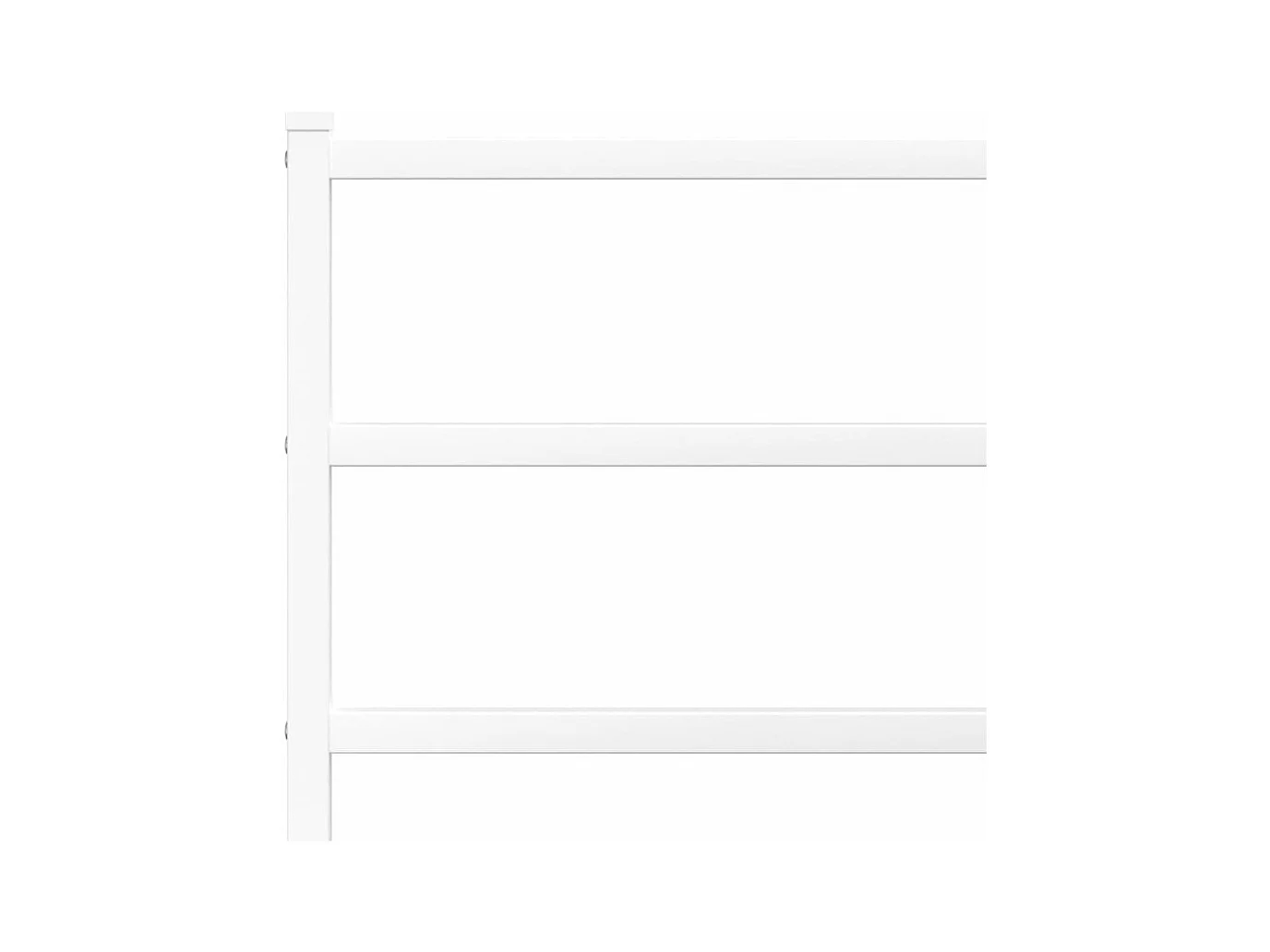 Cadre de lit métal avec tête de lit-pied de lit blanc 140x190
