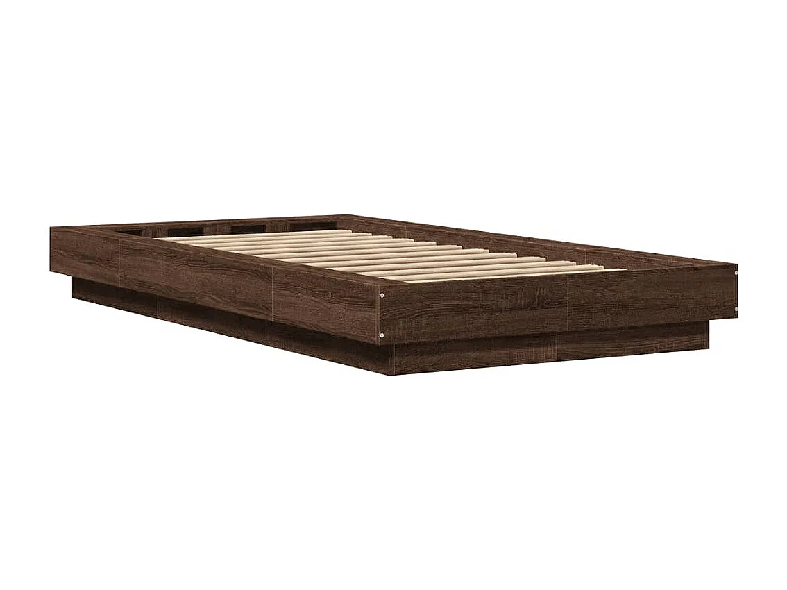 Cadre de lit chêne marron 90x200 bois d'ingénierie