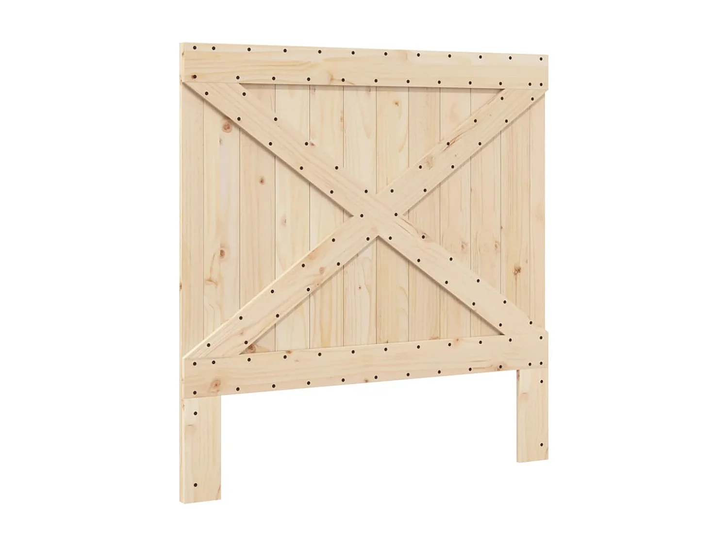 Cadre de lit et tête de lit gris 100x200 bois de pin massif