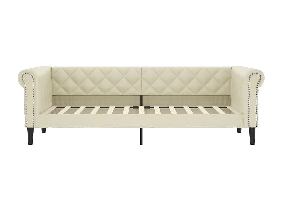 Lit de jour crème 80x200 similicuir