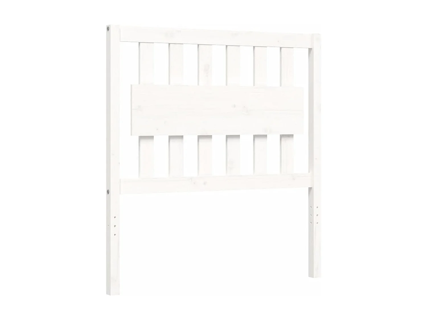 Cadre de lit avec tête de lit blanc 90x200 bois massif