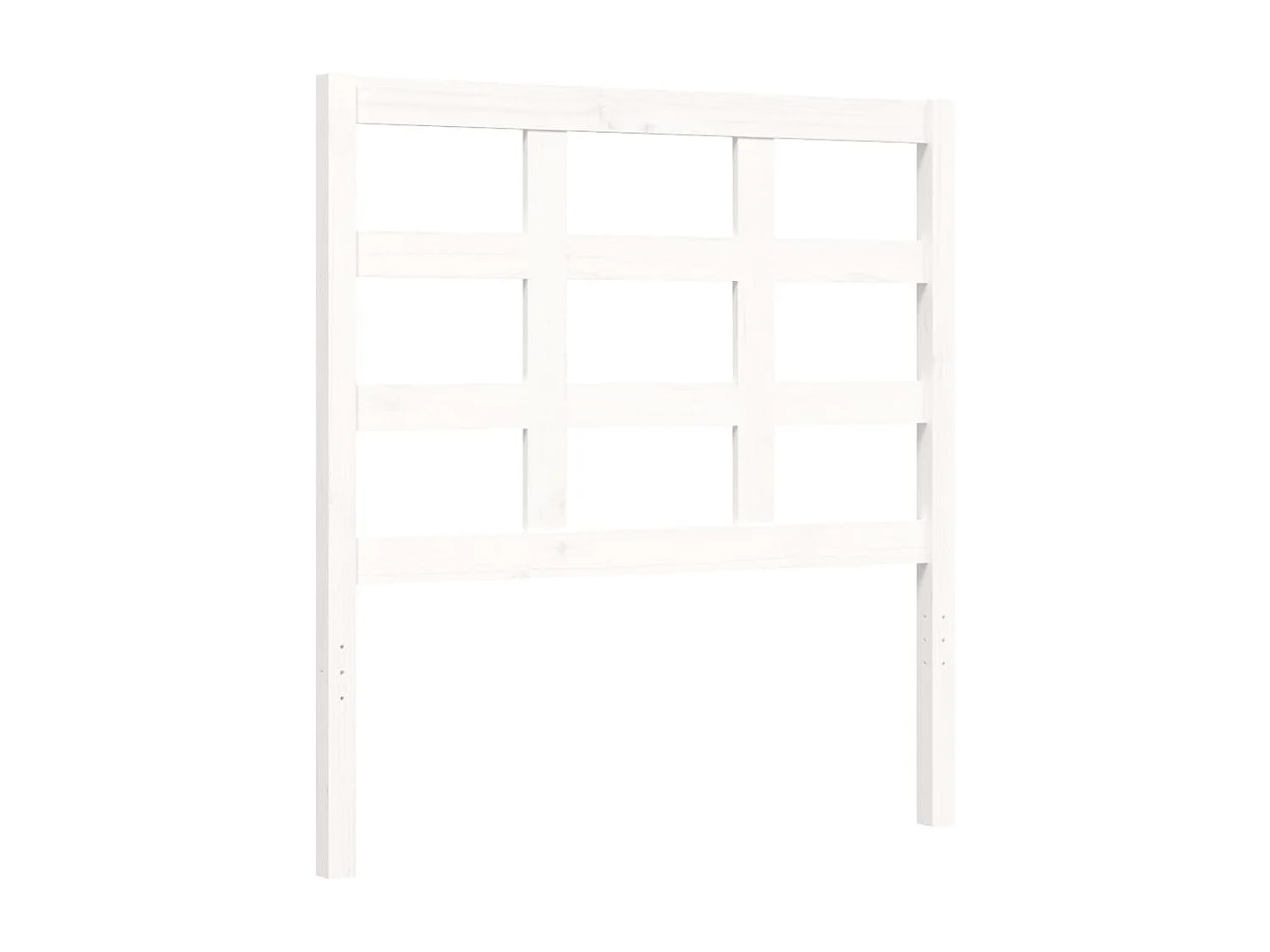 Cadre de lit avec tête de lit blanc 90x200 bois massif