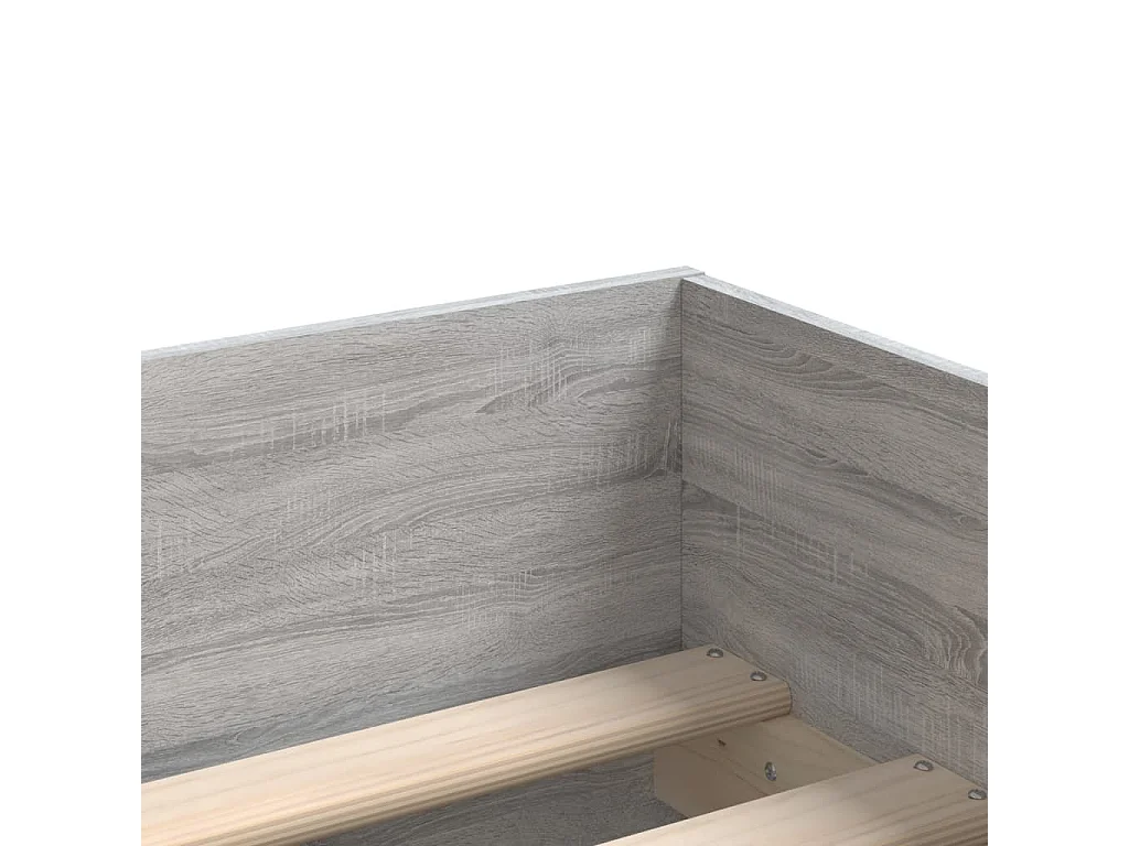 Bedframe met lades grijs sonoma eiken 75x190 cm Small Single