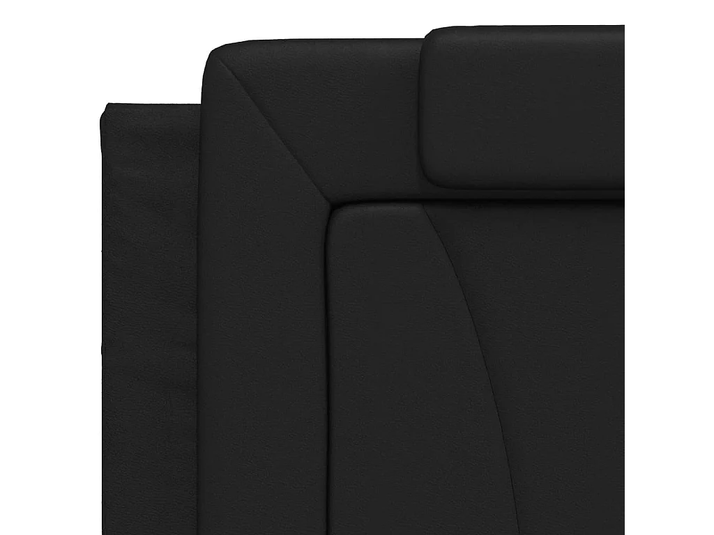 Lit avec matelas noir 200x200 similicuir