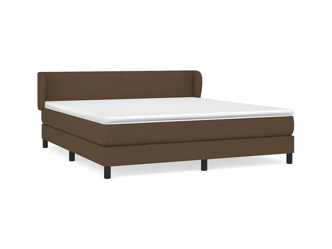 Sommier à lattes de lit avec matelas Marron foncé 180x200