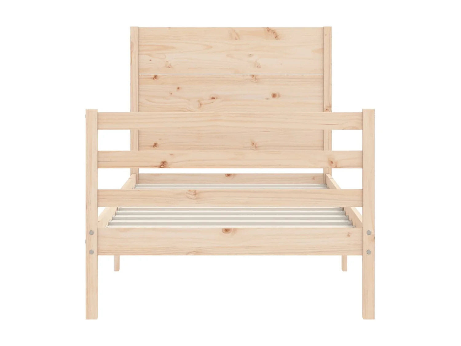 Cadre de lit et tête de lit 100x200 bois massif