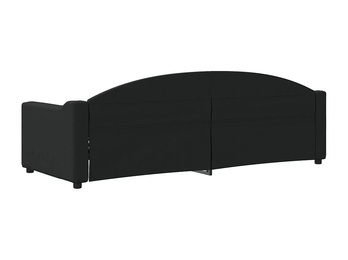 vidaXL Sofá cama tela negro 80x200 cm