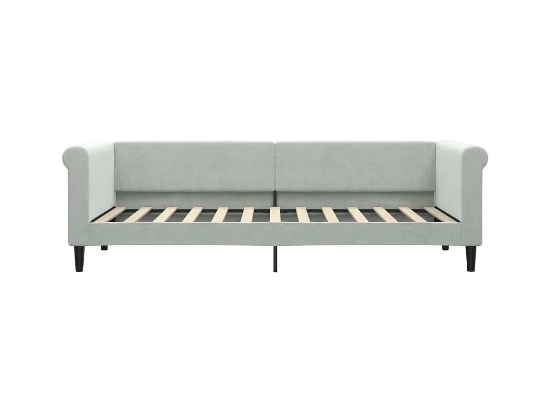 vidaXL Sofá cama terciopelo gris claro 80x200 cm