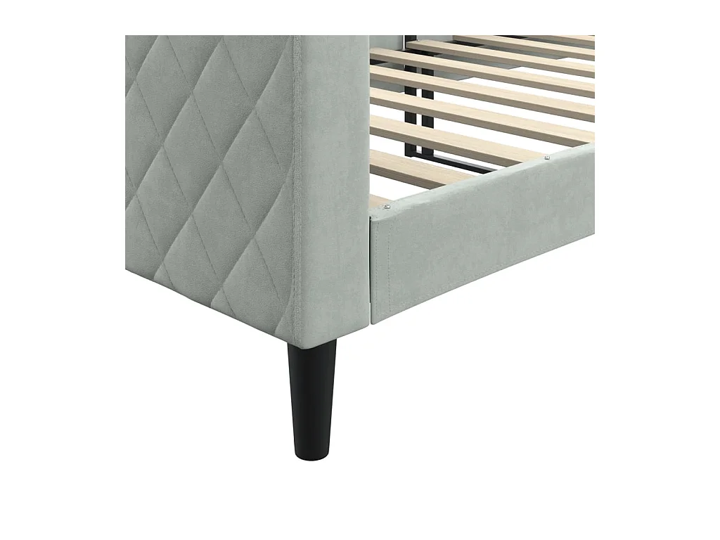 vidaXL Sofá cama terciopelo gris claro 80x200 cm