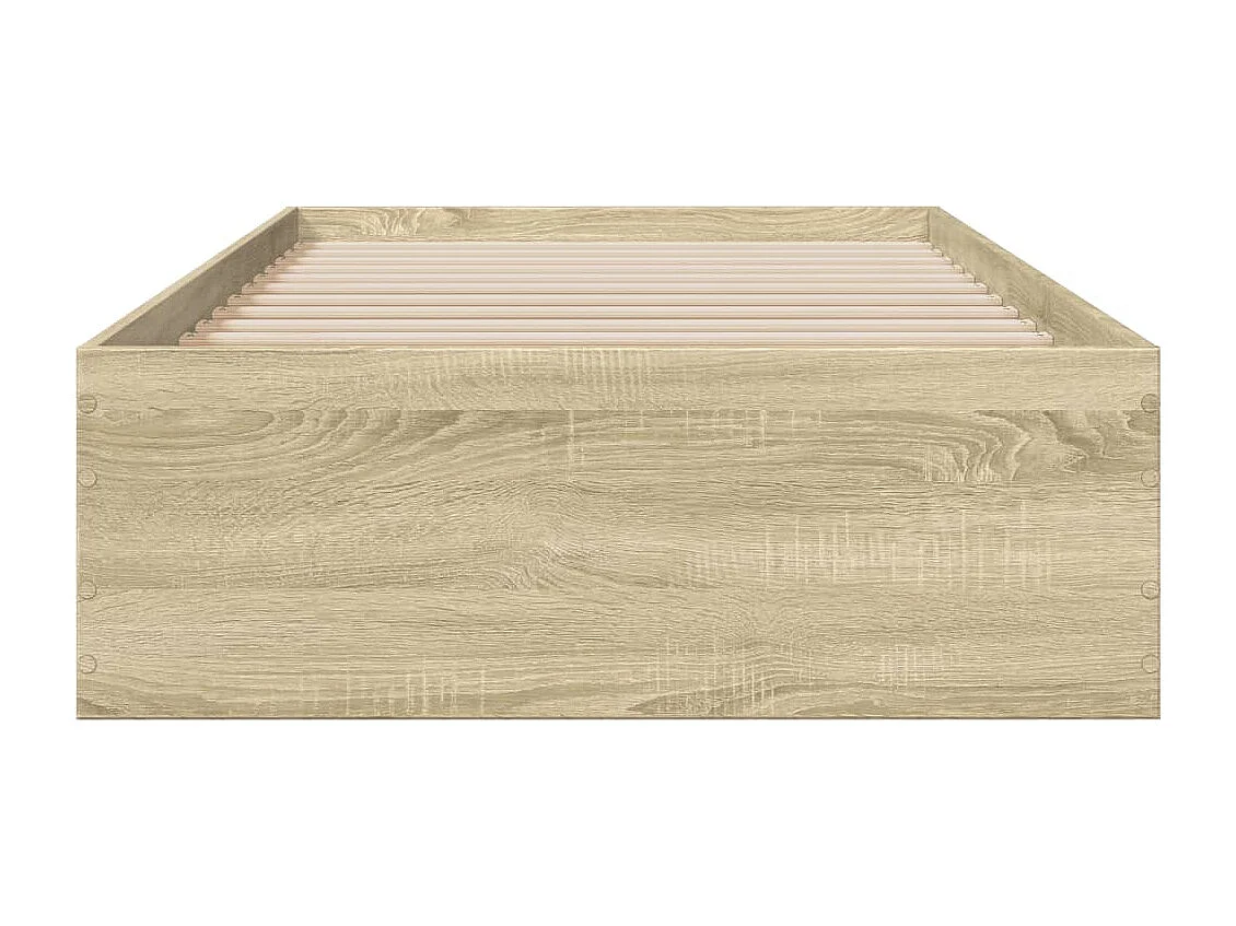 Cadre de lit et tiroirs chêne sonoma 90x190 bois d'ingénierie