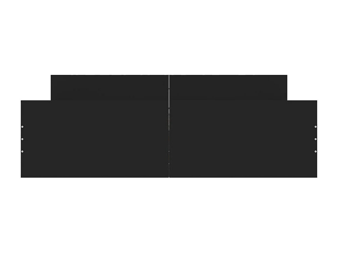 Cadre de lit avec tête de lit et pied de lit noir 140x200