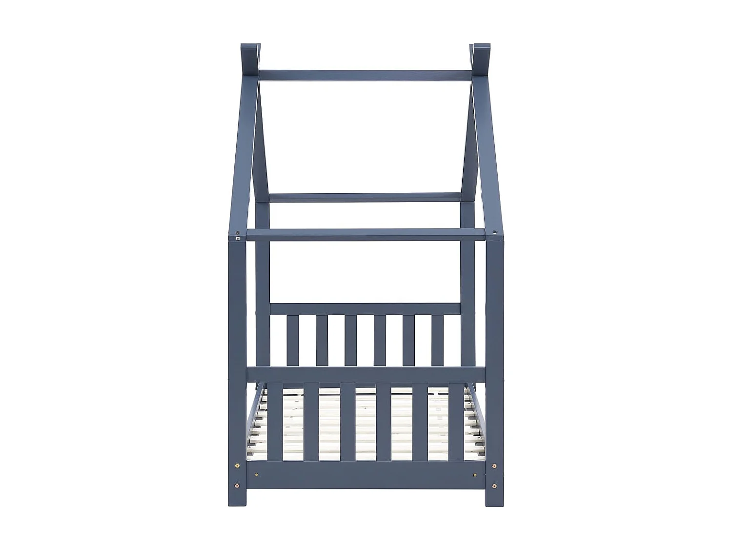 Cadre de lit d'enfant Gris Bois de pin massif 80x160