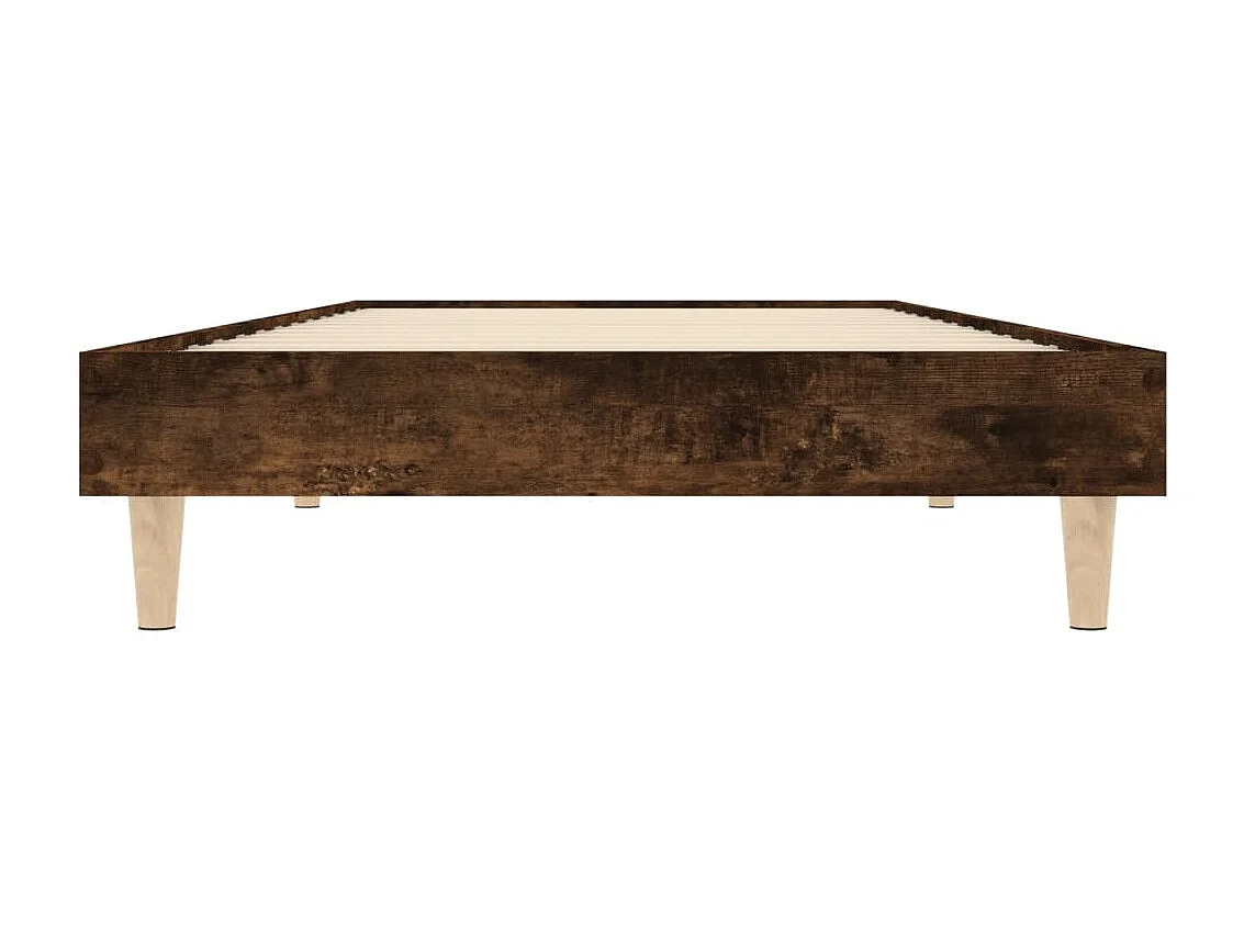 Cadre de lit chêne fumé 75x190 bois d'ingénierie