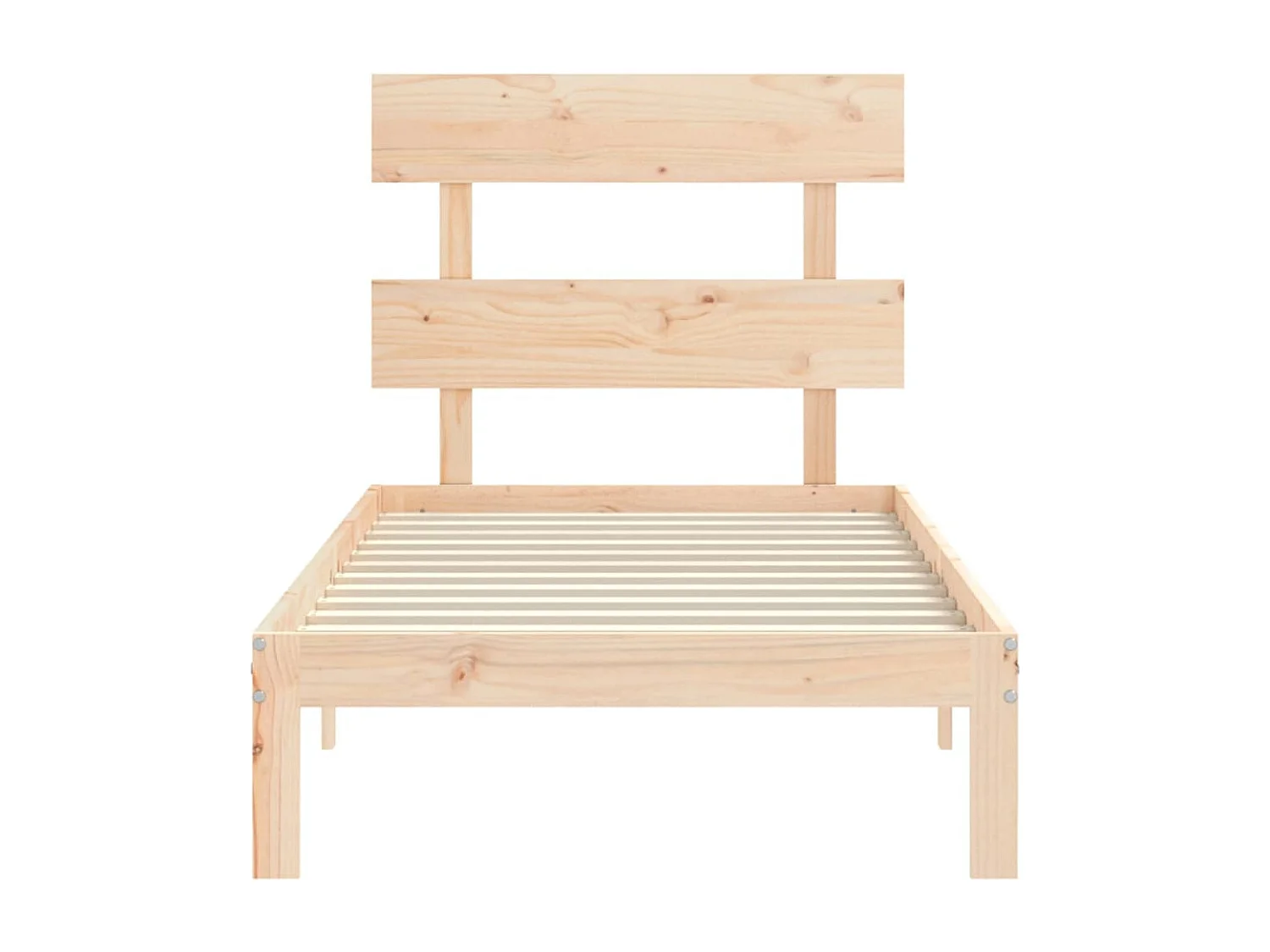 Cadre de lit avec tête de lit simple bois massif