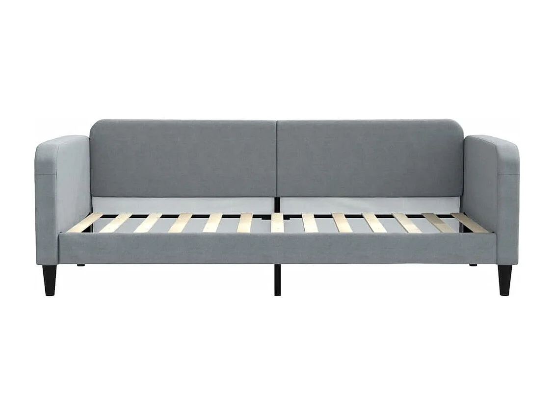 Lit de repos gris clair 90x200 Tissu