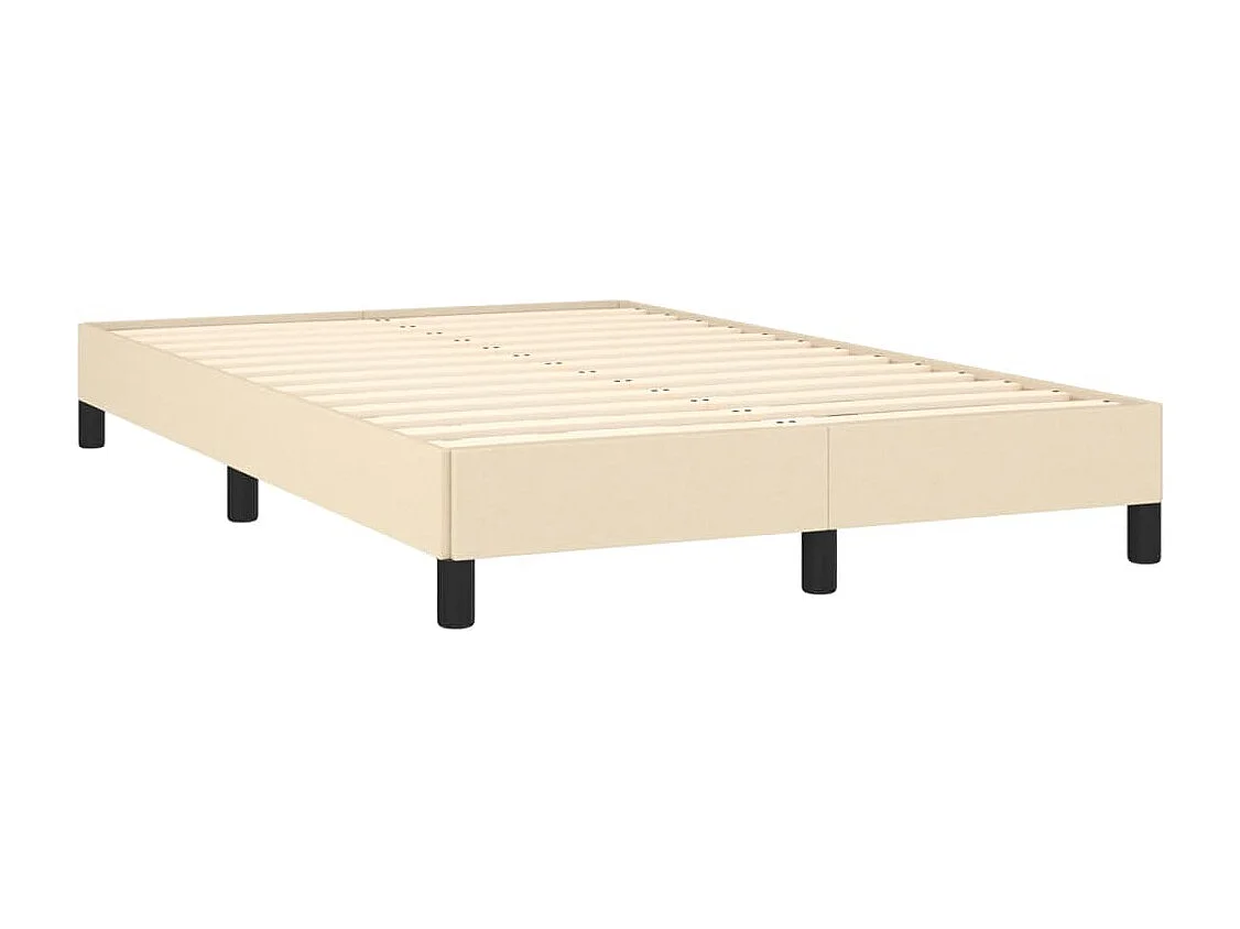 Sommier à lattes de lit avec matelas crème 120x190 tissu