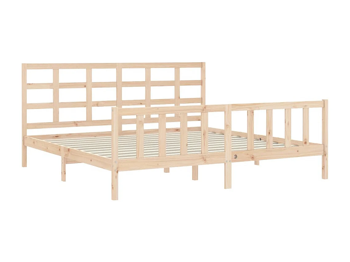 Cadre de lit avec tête de lit 200x200 bois massif