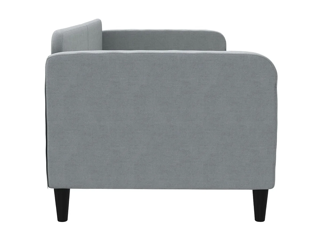 Lit de repos gris clair 80x200 tissu