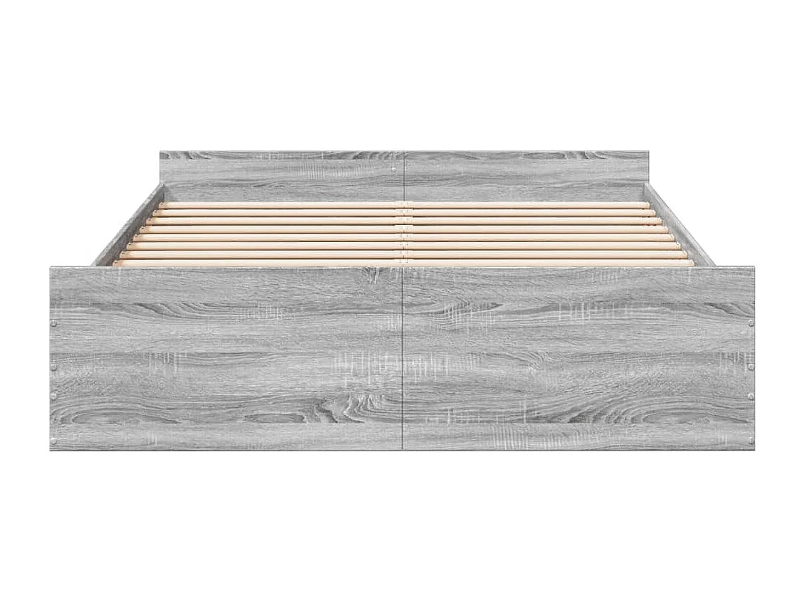 Cadre de lit à tiroirs sonoma gris 160x200 bois d'ingénierie