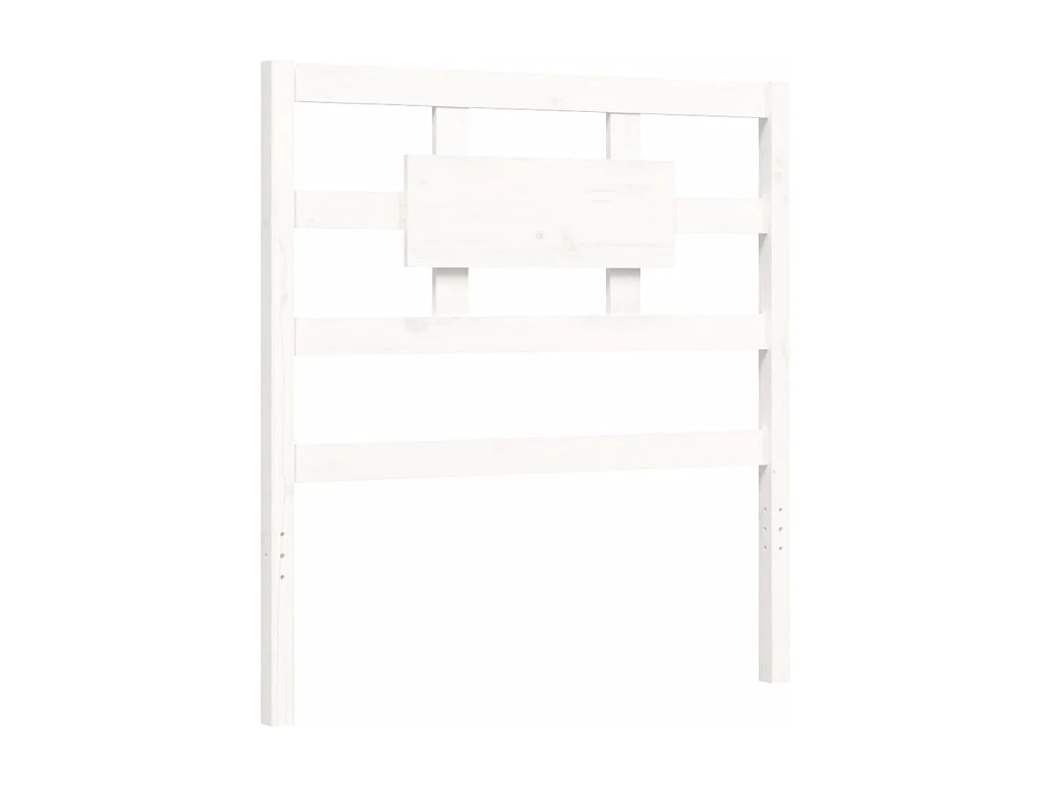 Cadre de lit avec tête de lit blanc simple bois massif