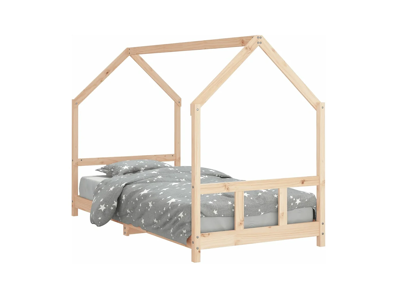 Cadre de lit pour enfants 90x200 bois de pin massif