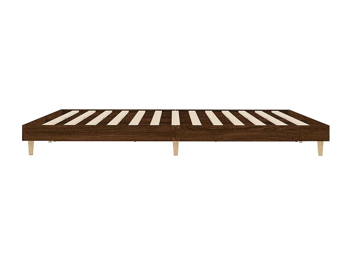 Cadre de lit chêne marron 140x200 bois d'ingénierie