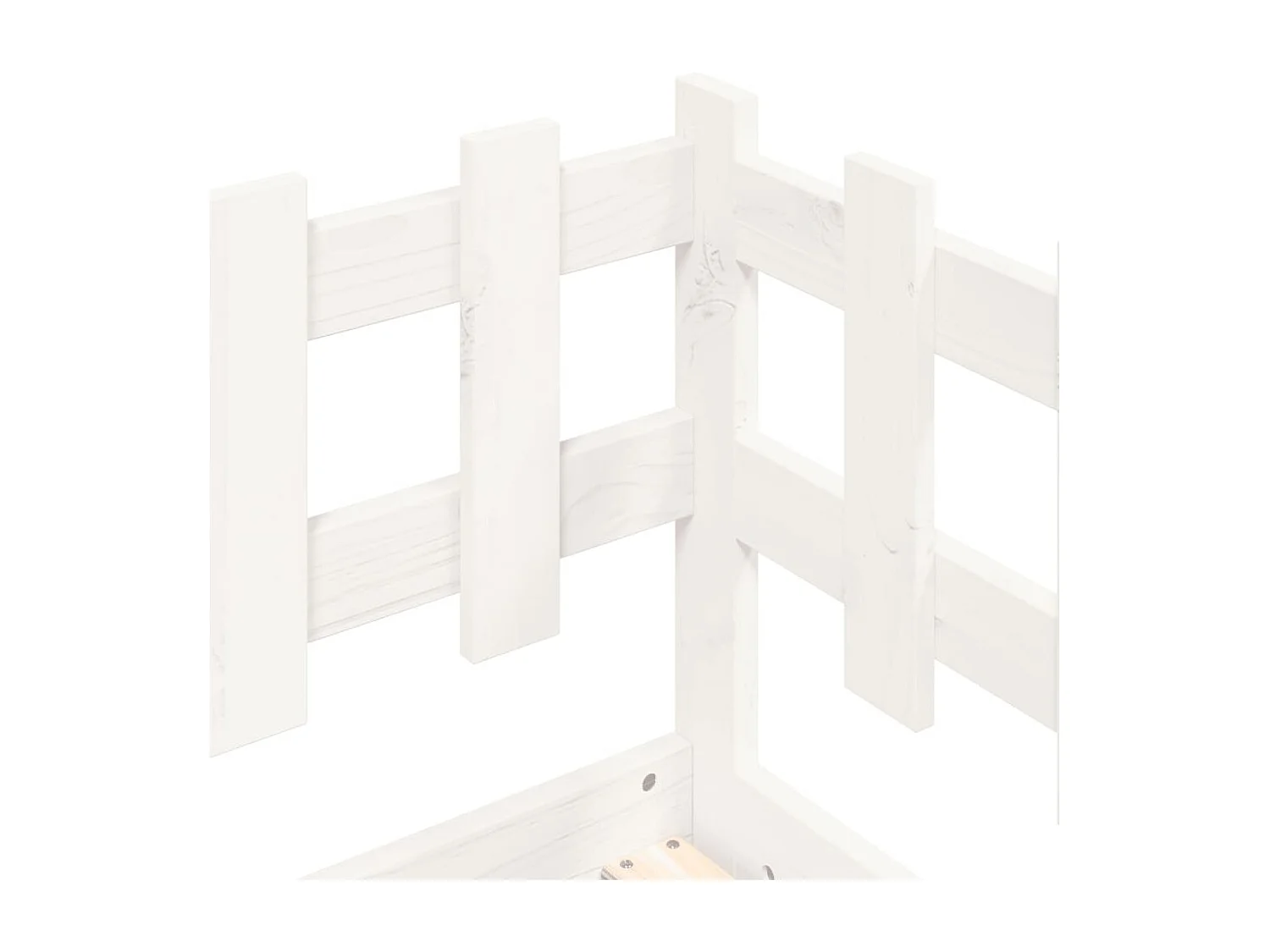 Lit de jour Blanc 90x190 Bois de pin massif