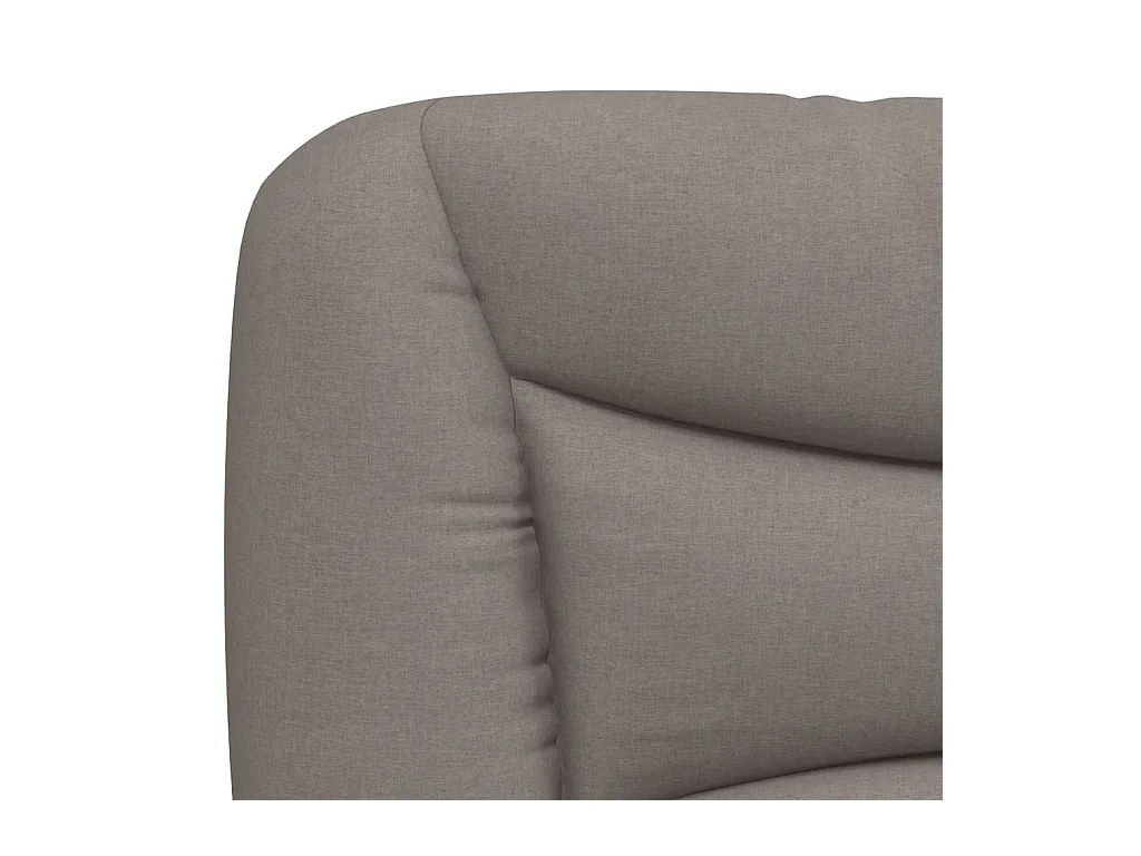 Cadre de lit avec tête de lit Taupe 140x190 Tissu