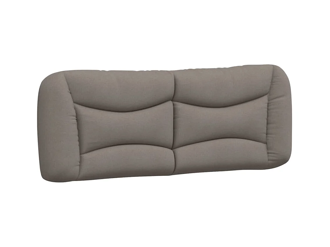 Cadre de lit avec tête de lit Taupe 140x190 Tissu