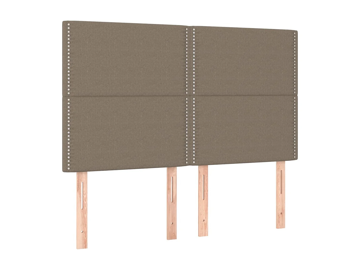 Sommier à lattes de lit et matelas et LED Taupe 140x190 Tissu