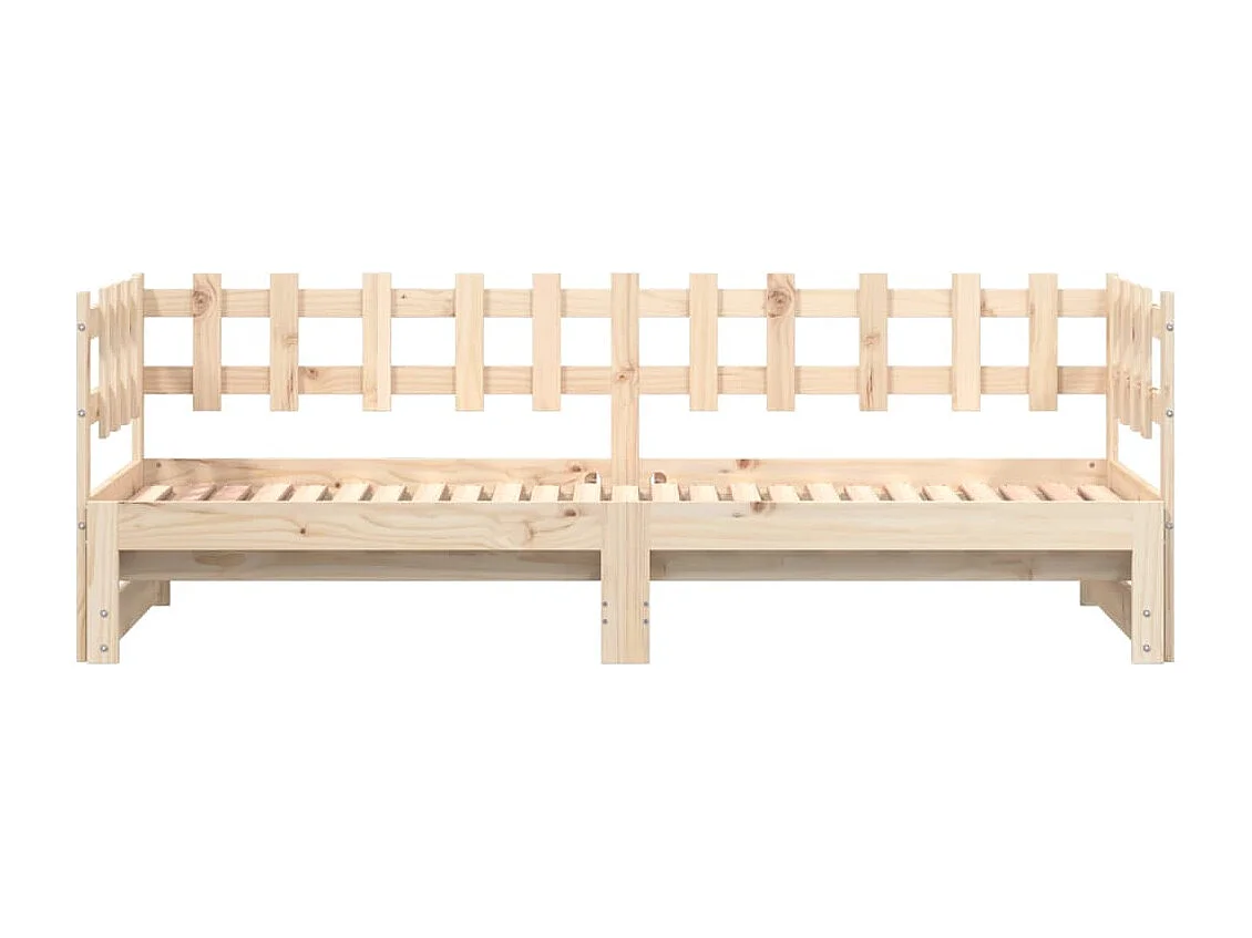 Lit coulissant 2x(80x200) cm Bois de pin massif