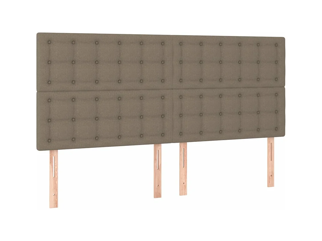 Sommier à lattes de lit avec matelas Taupe 160x200 Tissu
