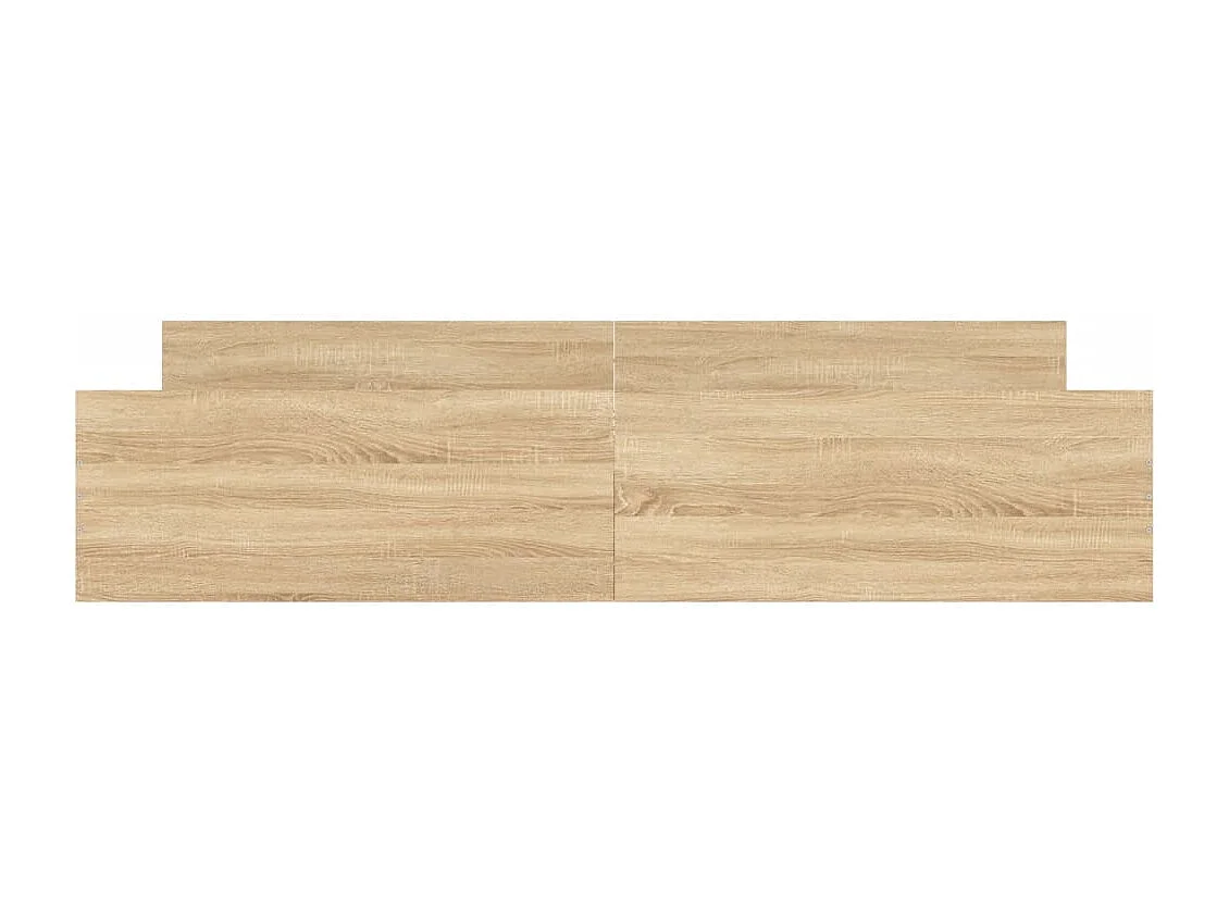 Cadre de lit tête de lit et pied de lit chêne sonoma 180x200