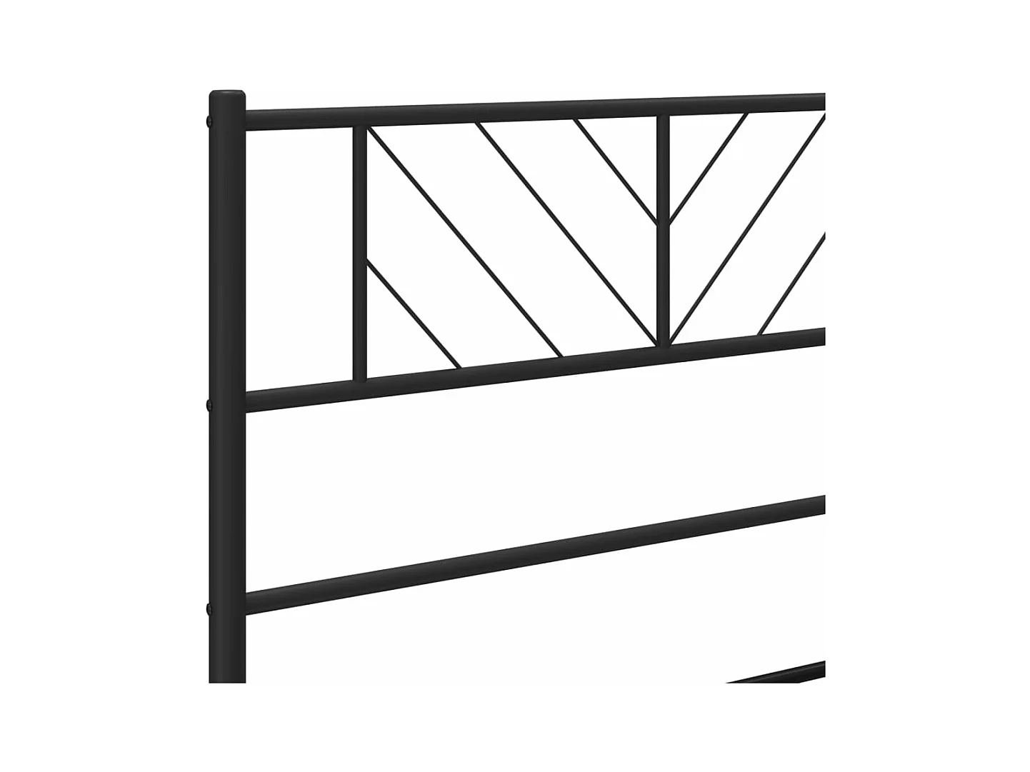 Bedframe met hoofd- en voeteneinde metaal zwart 107x203 cm